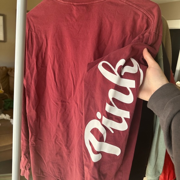 PINK Long Sleeve Tee Women’s Medium - Picture 3 of 4